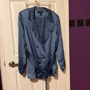 Blue Silky Blazer
